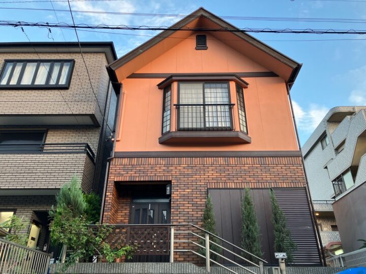 川口市　H様邸　オレンジ系で温かみのあるお住まいに！補助金でお得に外壁塗装！