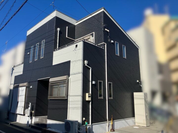 蕨市　A様邸　白黒の配置を変えるだけで、ここまで違う。新しい自宅の表情へ！